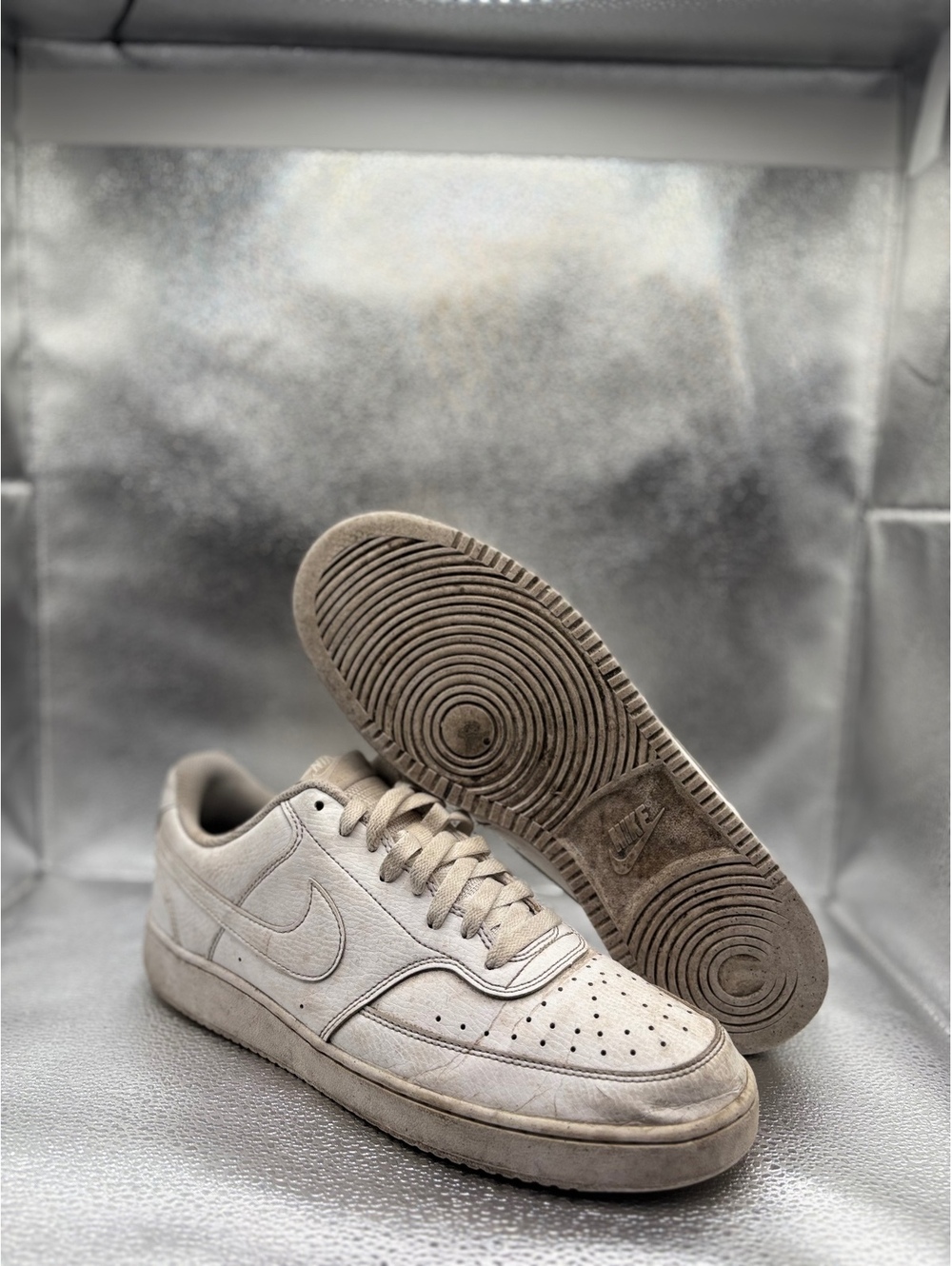 Nike court vision triple white